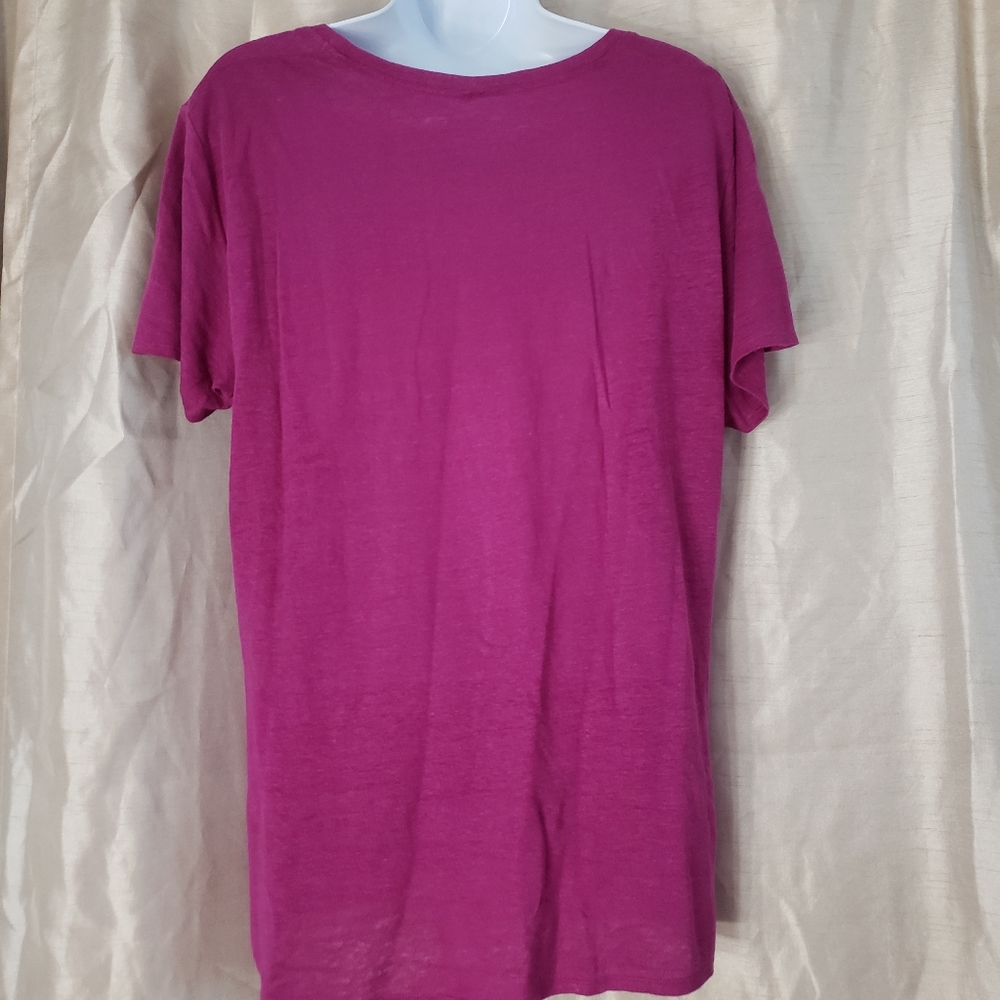 NWOT Eileen Fisher magenta purple organic linen blouse top Womens Medium - Picture 5 of 7